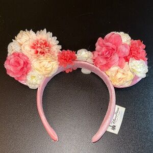 Disney Pink and White Floral Minnie Mouse Headband